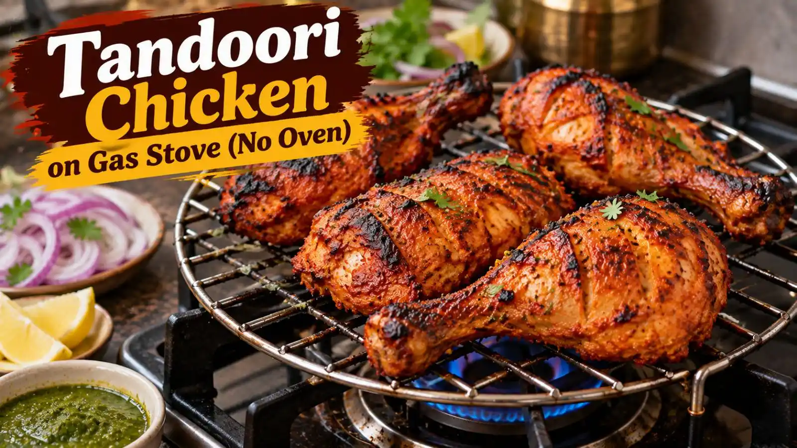 Tandoori Chicken on Gas Stove (No Oven)